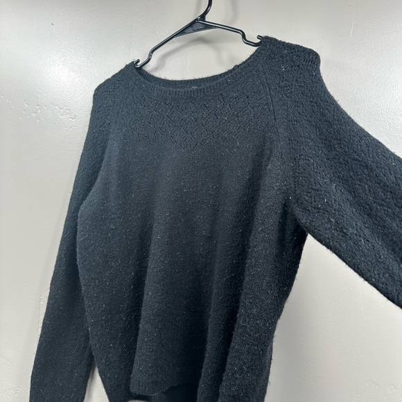 KUHL SONATA POINTELLE SWEATER SIZE LARGE - BLACK - Picture 5 of 8